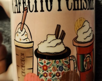 15oz Cafecito Y Chisme Tasse