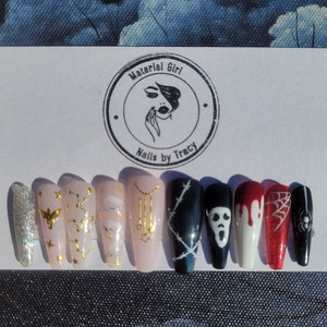 Angel VS Devils Design Nsils| Press On Nails | Fake Nails | Gel On Nails | Free shipping | Fall Nails | Beautiful Nails| Halloween Nails