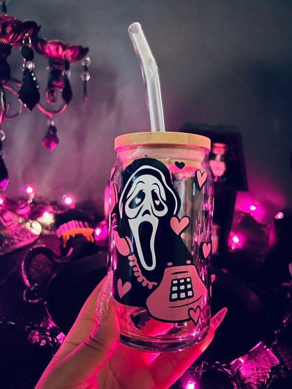Ghostface You Hang up Beer Can Glass Halloween Beer Can Etsy