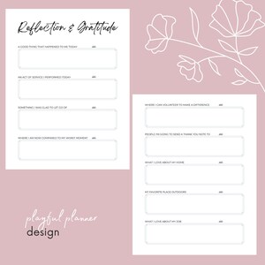 Gratitude Journal Digital Download, Gratitude Prompts, Journaling Prompts, Mindfulness Journal, Wellness Journal, Meditation Journal