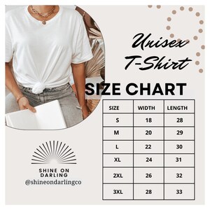 May include: A white unisex t-shirt with a tied knot. The image includes a size chart with measurements in inches for sizes S to 3XL. The text "Unisex T-Shirt" and "SIZE CHART" are also visible.