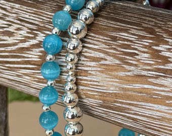 Glow Getter Duo Bracelet Set | Hand made | Glass Beads | Gold Plating | Silver Plating