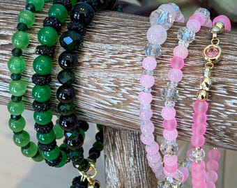 Wicked Collection | Single Bracelets | Hand made | Glass Beads | Gold Plating | Silver Plating