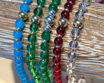 Essentials Collection | Single Bracelets | Hand made | Glass Beads | Gold Plating | Silver Plating