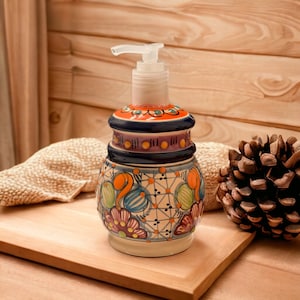 Jabonera Soap Holder Talavera Round 500ml