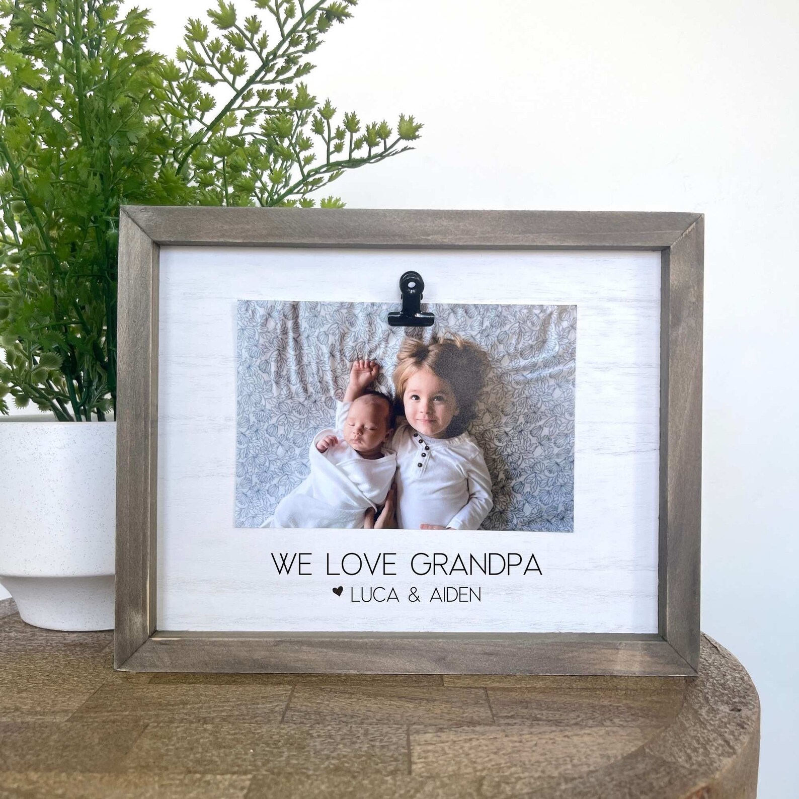 We Love Grandpa Picture Frame Personalized Gift for Grandpa Etsy