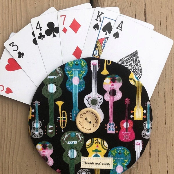 Playing Card Holder for Small Hands,Easy to Hold Card Stand for Kids,Game Play Aid for Children,Cute Music Guitars Helping Hands Card Holder