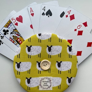 Porte-cartes à jouer pour petites mains, Porte-cartes facile à tenir pour les enfants, Aide de jeu pour enfants, Porte-cartes petits moutons mignons