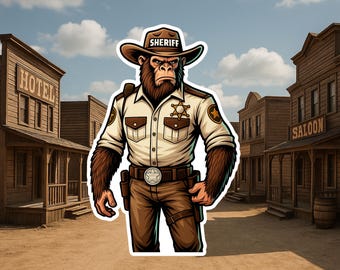 Bigfoot Sheriff Deputy Sticker, police, police officer, Cop, first responder,Sheriff, Deputy, Bigfoot Police, sticker, Law Enforcement,LEO