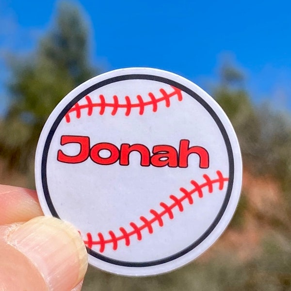 Personalized Baseball Name Sticker, Personalized Minecraft Name Sticker,Personalized BMX Name Sticker, Personalized Axolotl Name Sticker