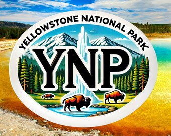 Yellowstone National Park Sticker, Bison in Yellowstone Sticker, Bison, Travel, nature, National Parks Sticker, Sticker