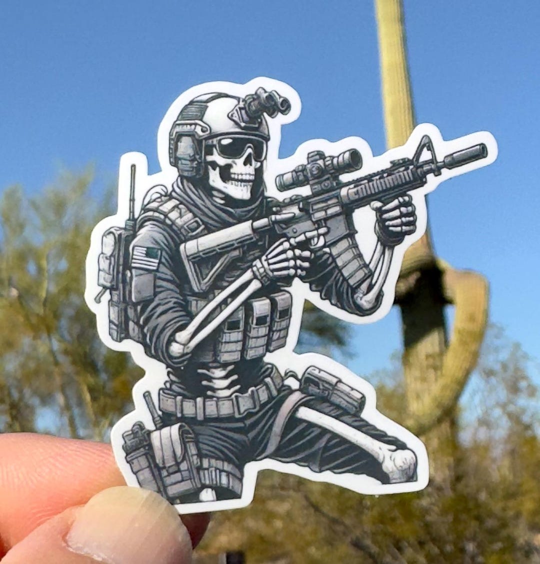 Tactical Skeleton Sticker, Skeleton, Tactical, Bones, Operator