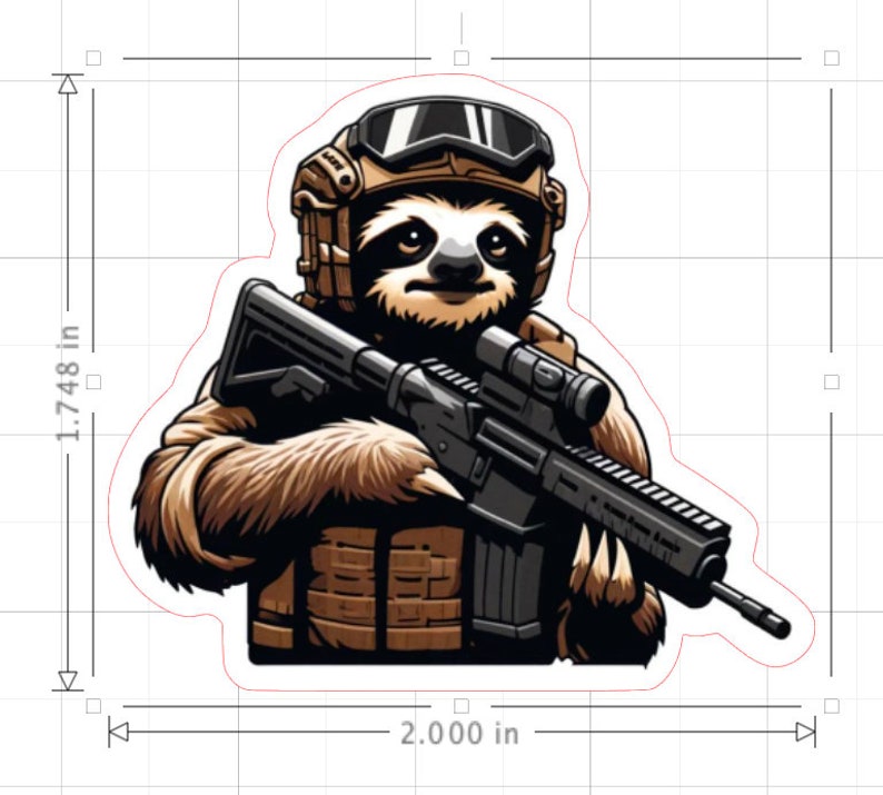 Tactical Sloth Sticker, Sloth, Tactical, Slow, Operator, Tactical Gear ...