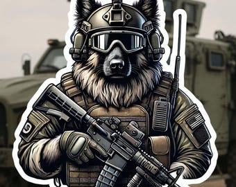 Tactical Sheepdog Sticker, police, tactical, operator, tactical gear, SWAT, military, sticker, rifle, 2A, sheepdog, guardian, dog, protector