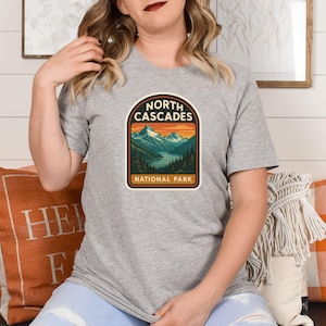 North Cascades National Park Tee, PNW, Nature Lover Gift, Outdoor Adventure Apparel, Hiking T-Shirt, Travel Souvenir, Travel