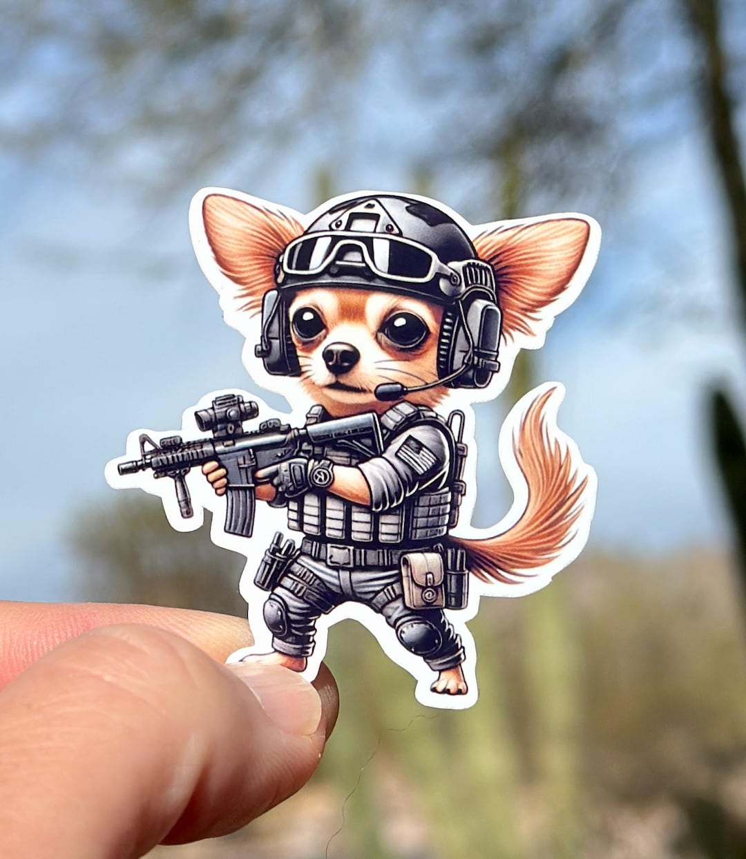 Tactical Chihuahua Sticker Chihuahua Tactical Operator Tactical