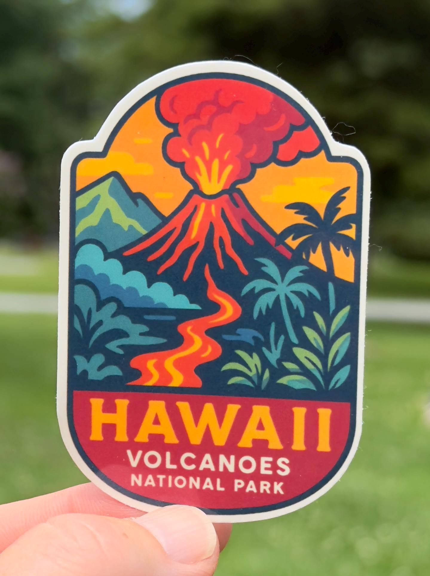 Hawaii Volcanoes National Park Sticker, Landscape, National Parks ...