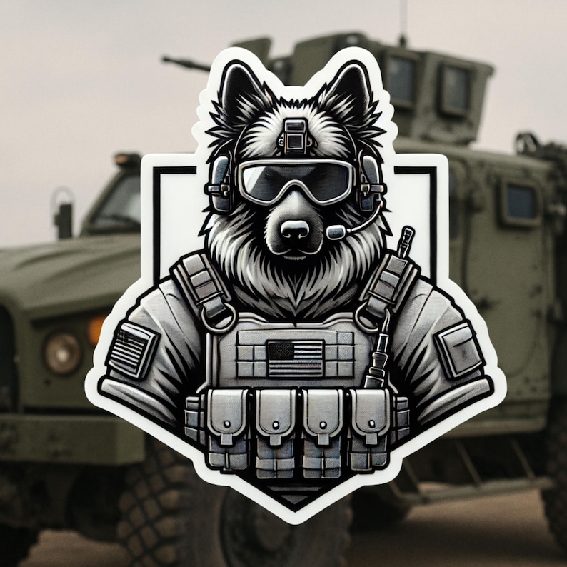 Tactical Sheepdog Sticker, police, tactical, operator, tactical gear, SWAT, military, sticker, rifle, 2A, sheepdog, guardian, dog, protector image 2