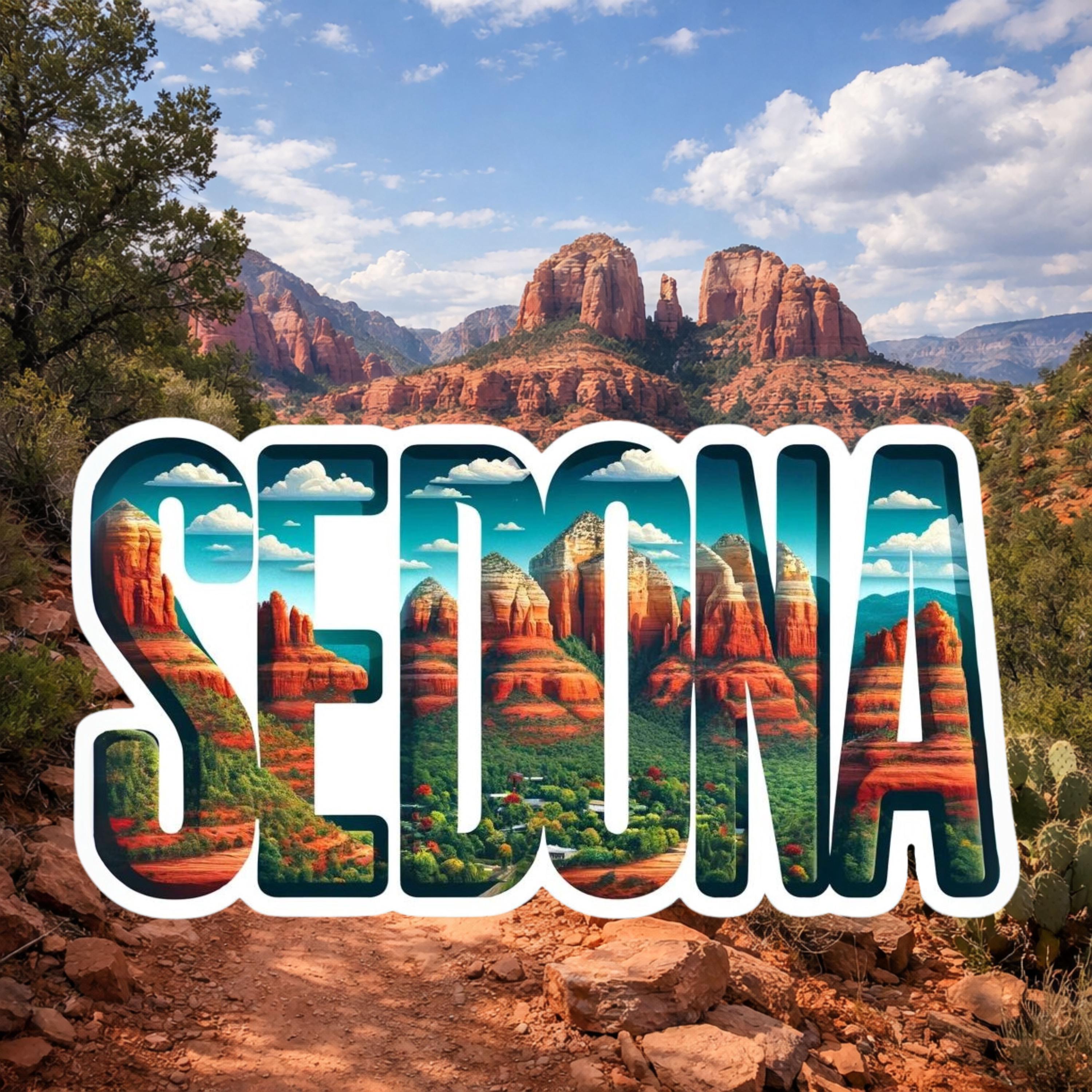 Sedona Arizona Sticker, Red Rocks, Travel, Nature, Sedona, Arizona
