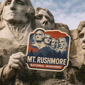 Mt. Rushmore National Monument Sticker, Vintage, Collectible, park ranger, Mt Rushmore national monument, travel, sticker, protect our parks