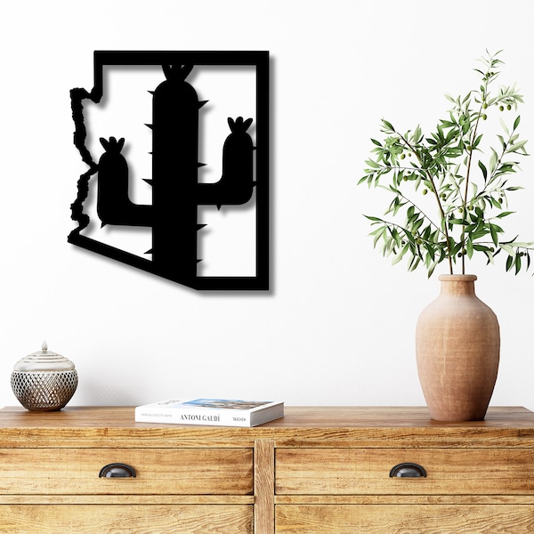 Metal Wall Art Arizona State Arizona Map Arizona Wall Art Gift Color Metal Art Metal Wall Art Designs Cut Out Metal Art Large White