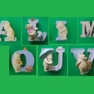 Classic Pooh Letters Michel & Company  Disney  A, I, L, M, O, U and V - Origami Gift Box Included