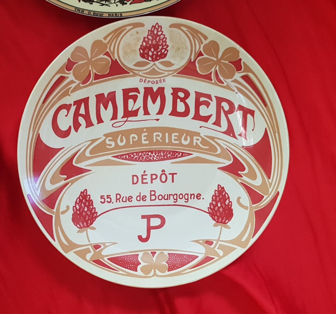 Vintage Set of 4 Camembert Cheese Plates Microwaveable Etsy