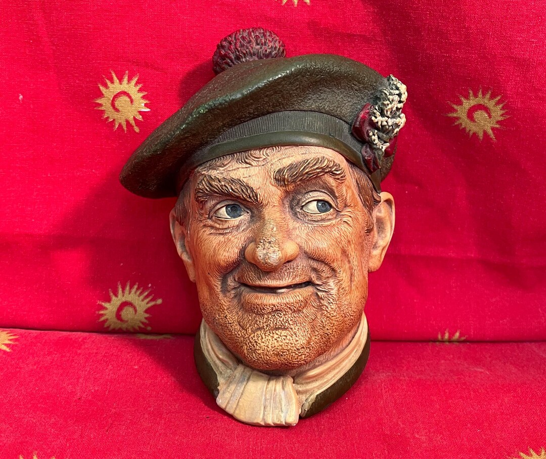 1969 Jock - Britain -bossons Congleton Head Bust - Made in England - Etsy