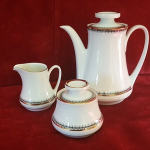 5pcs set Winterling Roslaw West Germany Bavaria Teapot, creamer and sugar bowl - Very Good Condition