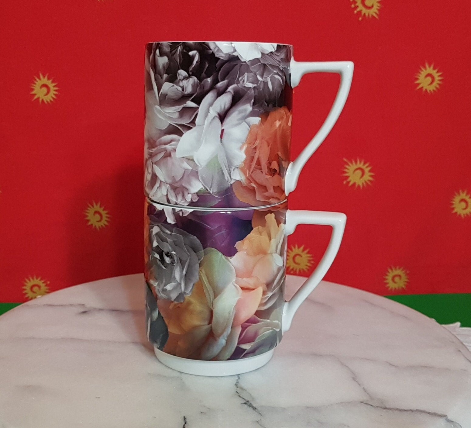 Ted Baker Portmeirion Bloom Stacking Mugs - Etsy