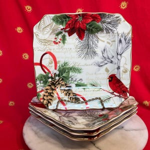 Set of Christmas 222 Fifth Holiday Wishes Fine Porcelain/china