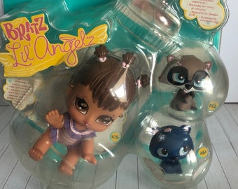 Vintage Brat Lil&#39; Angelz Yasmin numbered collector series NRFB MGA doll baby with pets