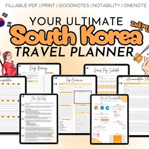 South Korea Travel Planner Printable | Seoul Itinerary Template | Korea Trip Budget, Checklist & Journal | K-pop Travel PDF Guide