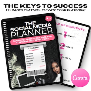 SOCIAL Media PLANNER | Instant Digital PDF download | A4 | Fillable and Printable planner for Social Media Content