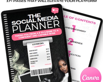 SOCIAL Media PLANNER | Instant Digital PDF download | A4 | Fillable and Printable planner for Social Media Content