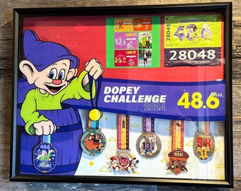 DIY 2024 Dopey Challenge Shadowbox