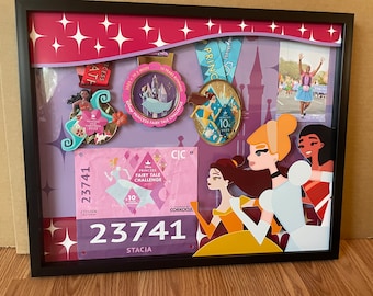 RunDisney Princess 2023 Shadowbox display