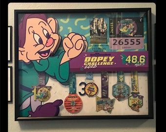 RunDisney Dopey Challenge 2023 Shadowbox Medal Display