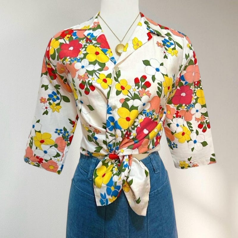 60's Flower Shirt main image 1