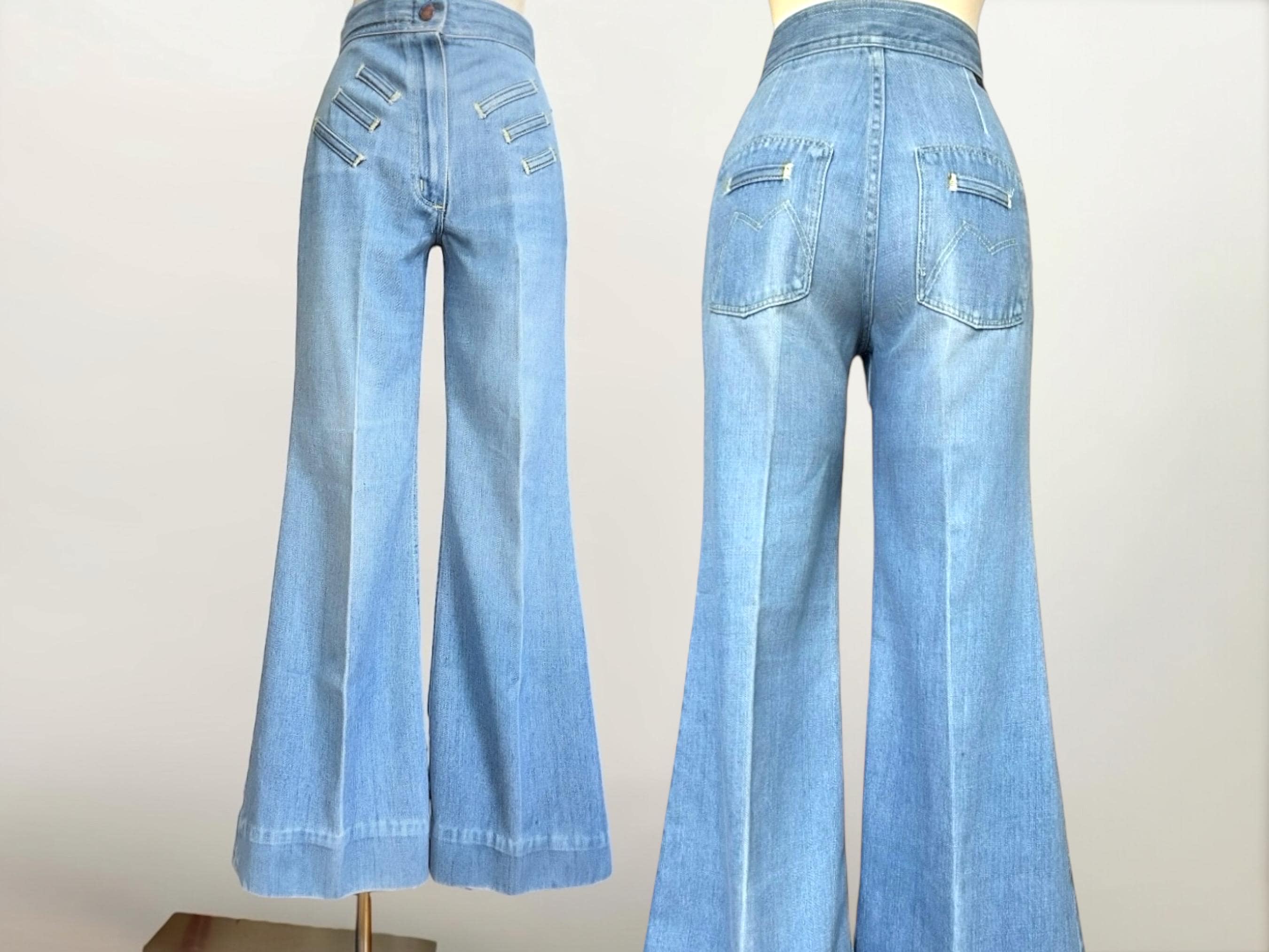 Vintage 70s Maverick Bell Bottom Jeans 24”