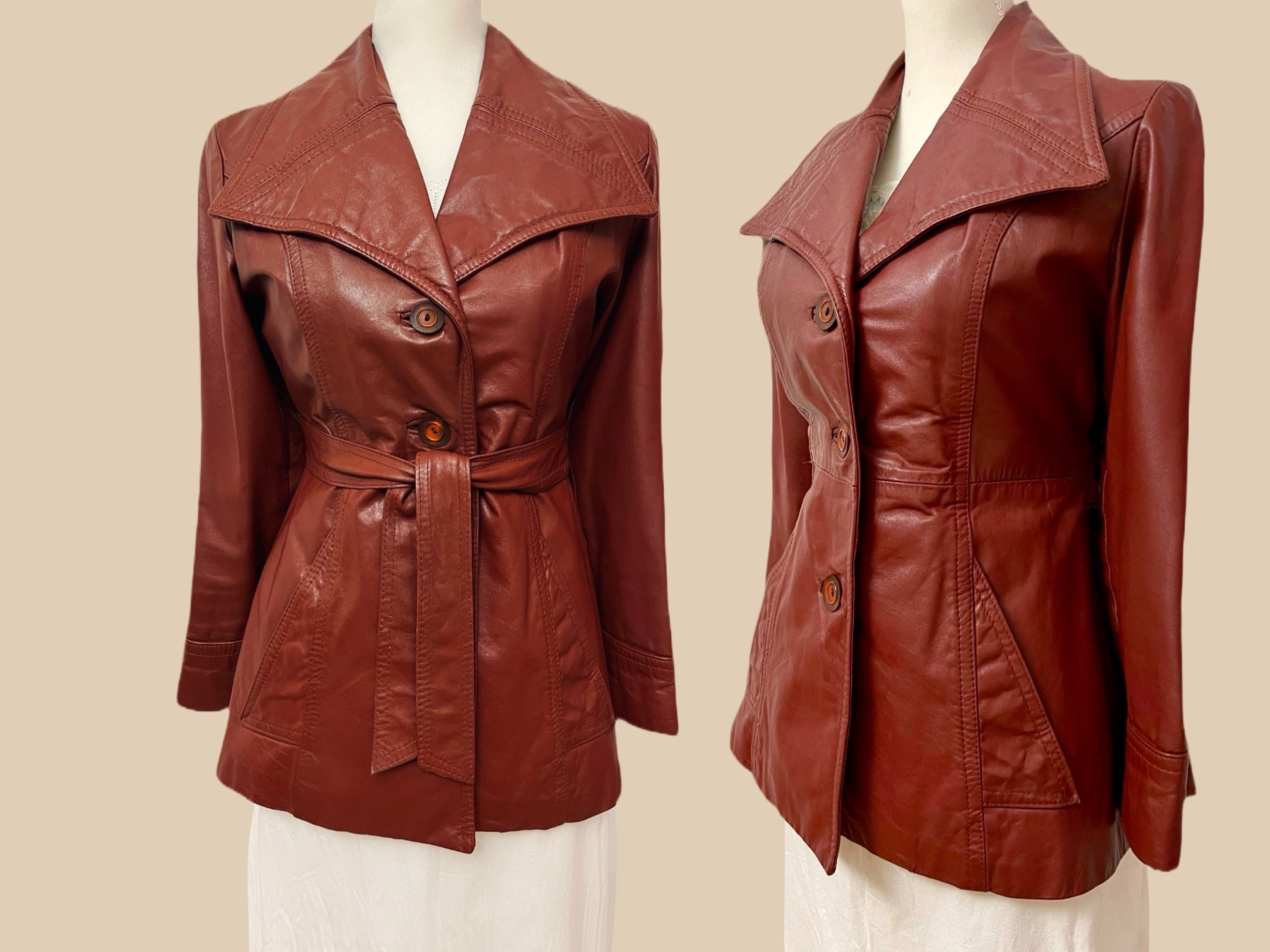 Leather Oxblood Etsy - Jacket