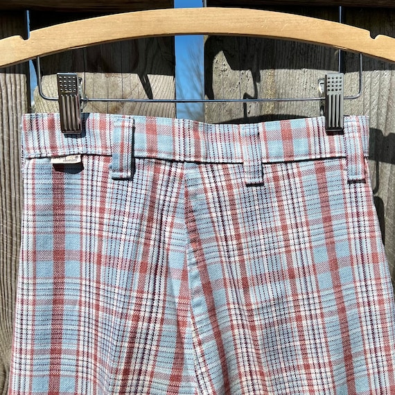 Vintage 70’s Plaid Bell Bottom Pants Student Fit … - image 5
