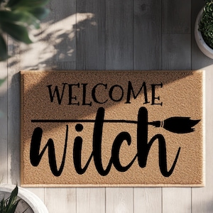 Welcome Witches Doormat, Welcome Doormat, Halloween Witch Welcome Mat, Home Decor, Funny Doormat, Spooky Season Outdoor Door Rug