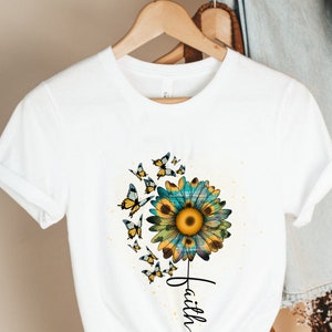 Floral Faith Shirt, Faith Sweatshirt, Christian Gift, Faith Gift, Christian Shirts , Love and Grace Shirt,Belief T-shirt
