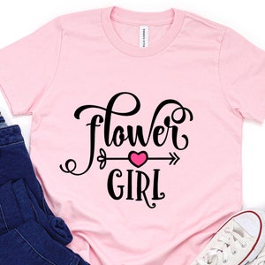 Flower Girl T-shirt, Flower Girl Gift, Jr Bridesmaid Shirt, Cute Toddler Flower Girl Shirt