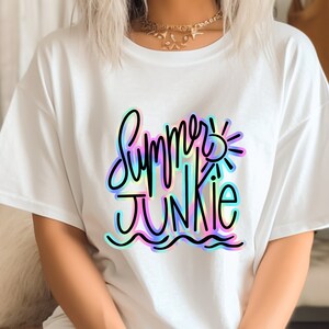 Summer Junkie Shirt, Trendy Beach Shirts for Women, Summer Vibes Shirt, Women Beach Tshirt, Summer Vacation Shirts, Womens Beach Shirts