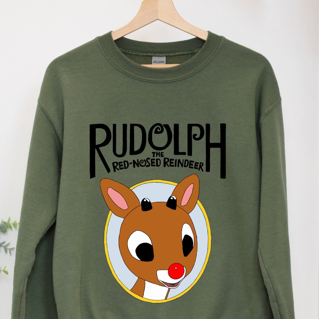 Rudolph the Red Nosed Reindeer Christmas Sweatshirt Rudolph Etsy