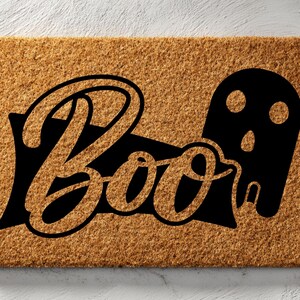 Halloween Boo Fußmatte, süße Geist Willkommen Matte, Halloween Dekor im Freien, Boo Fußmatte, lustige Halloween Fußmatte, Geist Tür Dekor Geschenk