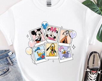 Vintage Disney Mickey Polaroid Shirt, Mickey and Friends Shirt, Disneyland Trip Shirt, Disneyworld Shirt, Disney Family Shirts