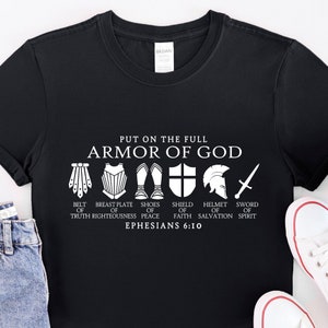 Put on The Full Armor of God Shirt, Catholic Shirt, Christian Shirts, Religious Gifts For Women, Bible Verse Shirt, Christmas Faith Shirt